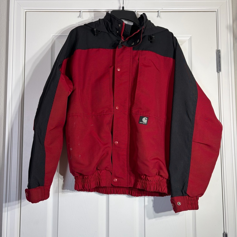 Carhartt Full Zip Hooded Jacket Coat Large